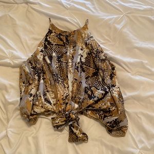 Snake print Spaghetti strap halter top